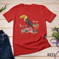 Retro Style Summer Tropical Flowers Leaf Birds Beach Toucans Unisex T-shirt