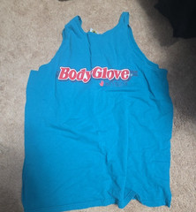 Vintage Body Glove Shirt Men’s Extra Large XL Teal Tank Top Beach 100% Cotton