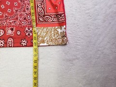 Maxi Milian N Y Men Shirt Large Red Bandana Patchwork Cotton B Short Sleeve T