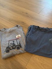 2 Travis Mathew L Graphic T Shirts Blue And Gray