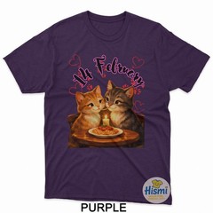 Romantic Valentine’S Day Cats Eating Spaghetti T-Shirt