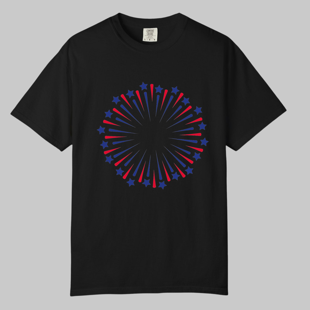 Festives Fireworks TShirts Design, Comfort Colors T Shirt, Unisex Streetwear Tee