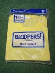 Vintage Bloopers Irregular Mens Yellow XL Blank 80s 90s Deadstock Pocket Tee