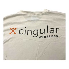 Vintage Cingular Wireless Promo T Shirt Mens Large Phone Service Provider FLAWS