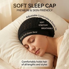 3 Packs Mesh Hair Net, Stretchy Elastic Hair Bonnet for Sleeping, No Marks & …