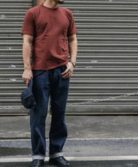 10.6 oz Reverse Weave T-Shirt – Red Bronson Mfg. Co. XXL