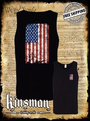 Distressed American US Flag 2-Sided Tank Top T-Shirt – Patriotic 4th of July USA