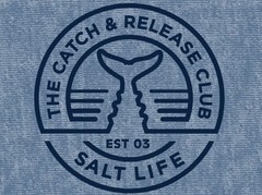Salt Life TriBlend L/S Tee Navy The Catch Adult L Live Salty Saltlife NWT