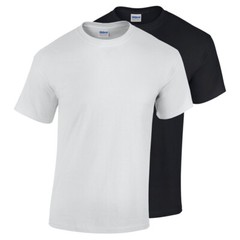 2 Pack Gildan Men’s Heavy Cotton Short Sleeve Crew Neck Classic Fit T-Shirt