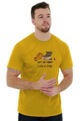 Life is Crap Out of Ammo Funny Deer Hunting Womens or Mens Crewneck T Shirt Tee