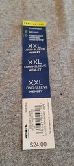 Apt 9 Premier Flex Grey LS Henley Sz XXL NWT