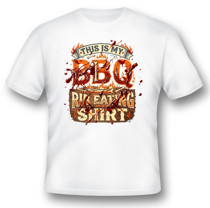 This is my bbq rib eating shirt black or white tee humor funny adult grilling