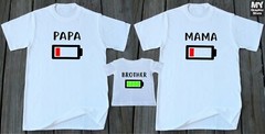 Battery Family Matching T Shirts Daddy Son Baby Daddy Mom Daughter Matching Tees