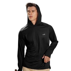 Men’s UPF 50+ UV Sun Protection Hoodie Long Sleeve Rash Guard Hiking Fishing …