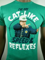 Tommy Boy Chris Farley Cat Like Speed and Reflexes Graphic Tee Slim Fit NWT S