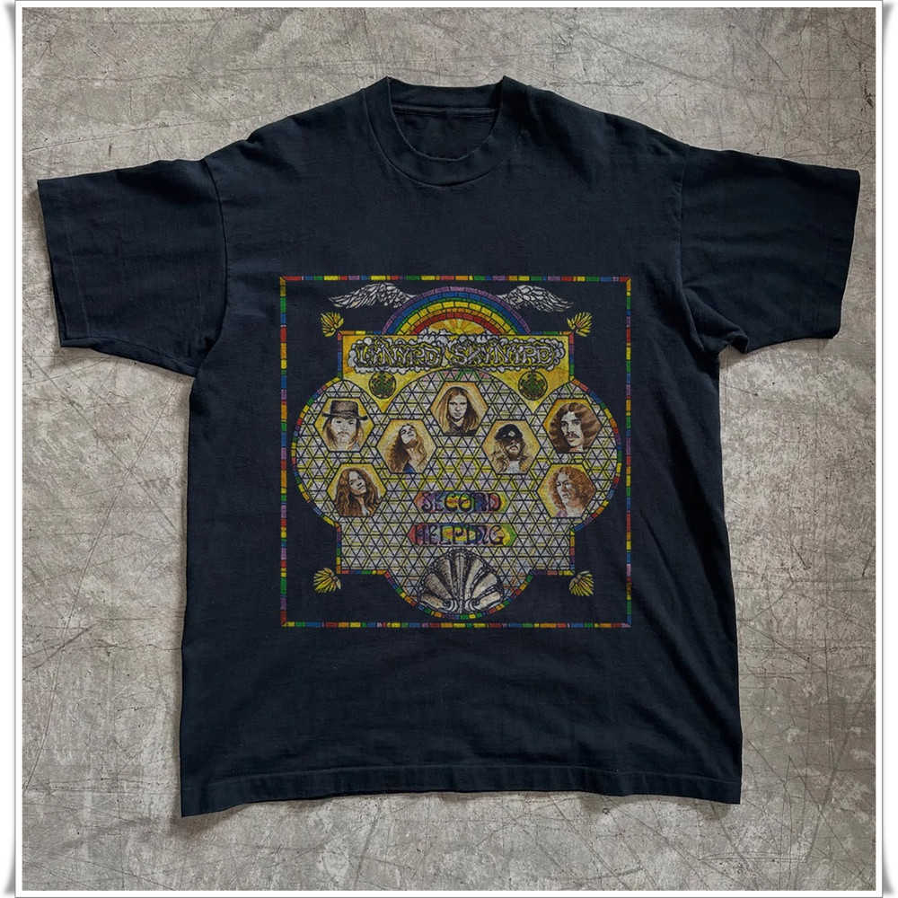 Vintage Lynyrd Skynyrd Second Helping T-shirt, Unisex Black T-shirt, Size S-5XL