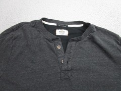 Marine Layer Henley Shirt Mens Medium Gray Long Sleeve Pullover Soft Lightweight