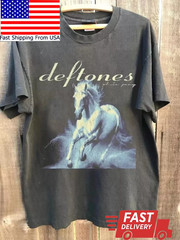 Deftones WHITE PONY Vintage Style Unisex Charcoal T-Shirt S-5XL AH1054