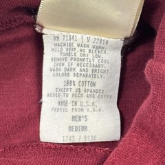 L.L. Bean T-Shirt Mens M Red Long Sleeve Turtleneck Lightweight Jersey