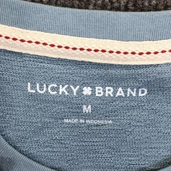 Lucky Brand Shirt Mens Medium Blue Pocket Tee Tagless Crewneck Basic Jersey