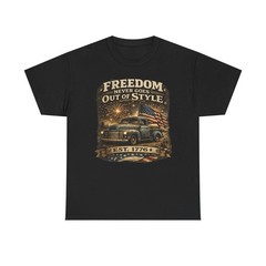 Freedom Never Goes Out Of Style Patriotic Truck USA Flag 4th Of July T Shirt
