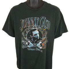 Johnny Cash T Shirt Mens Size XL Green Nashville Tennessee Country Music Tee