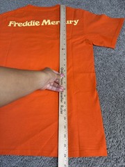 Freddie Mercury Shirt Mens S Orange Graphic Crew Neck Cotton Tagless Music