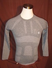 Dare 2B Mens Long-Sleeve Shirt, Gray, Polyamide/Polyester/Elastane, Size M, EUC