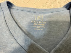 Men’s Shirts, (New w/tags), George, Jersey knit/Short Sleeve Tee, 3XL, (54-56)