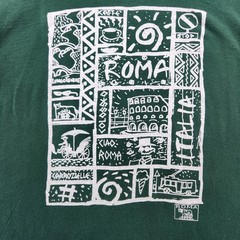 Vintage Roma Shirt Mens XL Green Italy Tourist Souvenir Colosseum Graphic 90s