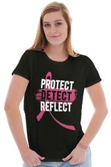 Early Detection Breast Cancer Awareness Gift Graphic T Shirts for Women T-Shirts