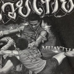 Vintage Rare Muay Thai Shirt Large Boxing Kickboxing UFC MMA Wrestling Thailand