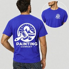 Mens Unisex Work T Shirt Custom Personalised Trade Logo Painter Plumber Mechanic