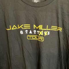 Jake Miller 8 Tattoos Tour T Shirt Black Short Sleeve Size XL