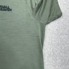 Fjallraven Abisko Wool T Shirt Mens XXL Green Logo Performance Crewneck Outdoor