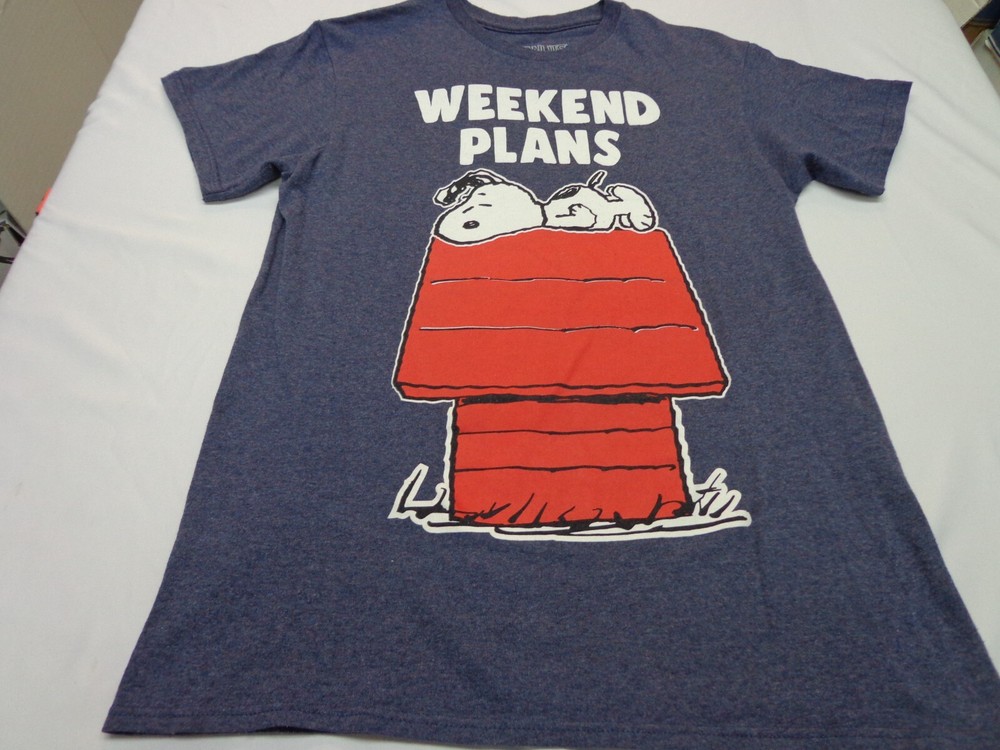 Weekend Plans Peanuts Snoopy T Shirt Adult Small