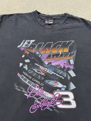 Vintage 90s Dale Earnhardt Jet Black Attack NASCAR Racing T-Shirt XL Distressed