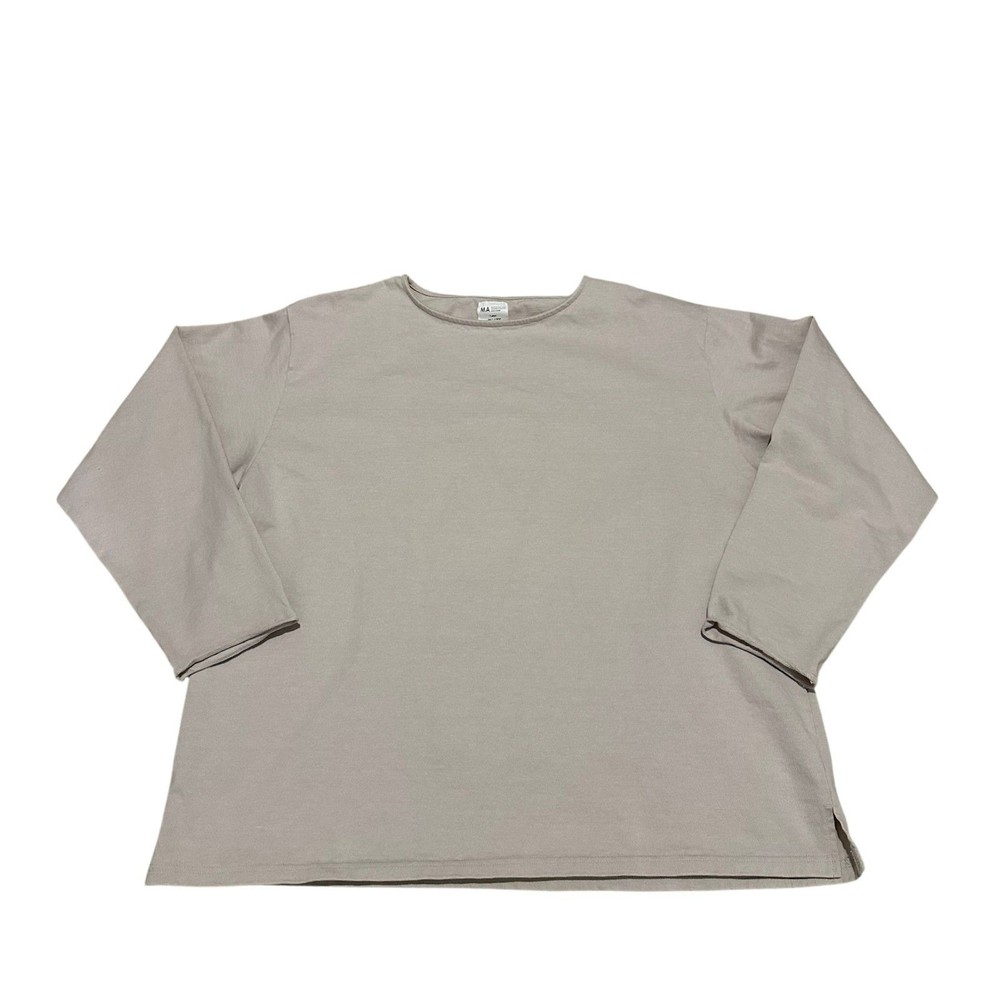 MANUAL ALPHABET Plating Boat Neck Long Sleeve Tee Size 4 / XL