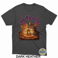 Romantic Valentine’S Day Cats Eating Spaghetti T-Shirt