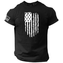 USA Distressed Flag Men T Shirt Patriotic American Tee S – 2XL