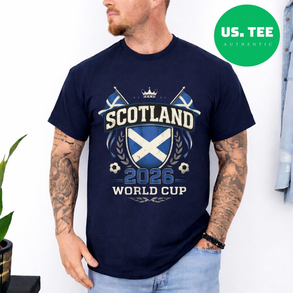 Scotland World Cup 2026 Football Fan T Shirt Scottish Soccer Graphic Tee
