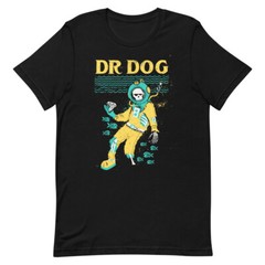 DR. DOG Concert Poster Vinyl Art Cover Black Short-Sleeve Unisex T-Shirt