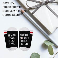 2Pairs Baseball Socks Birthday Game Day Gift IF You Can Read This Shh The Gam…