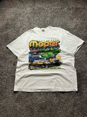 Vintage 2009 Mopar T-shirt Mens 2xl White Graphic Car Racing Columbus oh