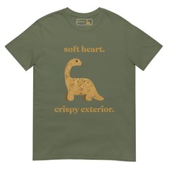 Soft Heart. Crispy Exterior. Whimsical Dino Nugget Unisex T-Shirt