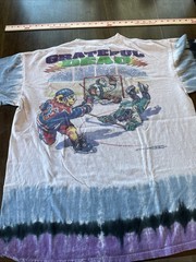 Vintage Grateful Dead Liquid Blue Hockey Tie Dye T Shirt 1994 XXL. 2XL Faceoff