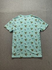 Aeropostale Men T Shirt S Light Blue Tropical Palm Tree Print Short Sleeve Tee