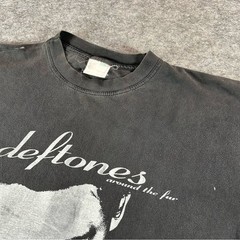 Vintage Deftones Shirt Men XL Black 90s Around The Fur Nu Metal Euro Band Tee