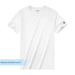 Men T Shirt Waterproof Oil Stain Proof Short Sleeve Tee Summer Casual Streetwear