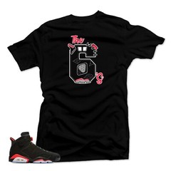 Shirt Match Jordan 6 Retro Black Infrared- The 6’s Black Tee